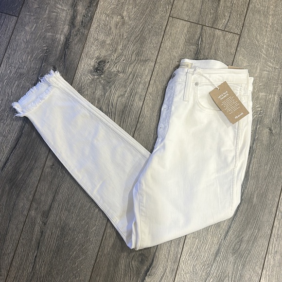 NEW • Madewell • Women’s 10" High-Rise Skinny Jeans in Pure White: Step-Hem 31 - Picture 4 of 6